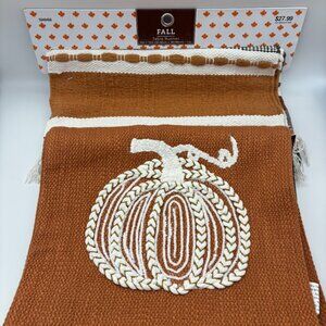 Brother Sister Design Studio Fall Striped Woven & Pumpkin Woven Table Runners